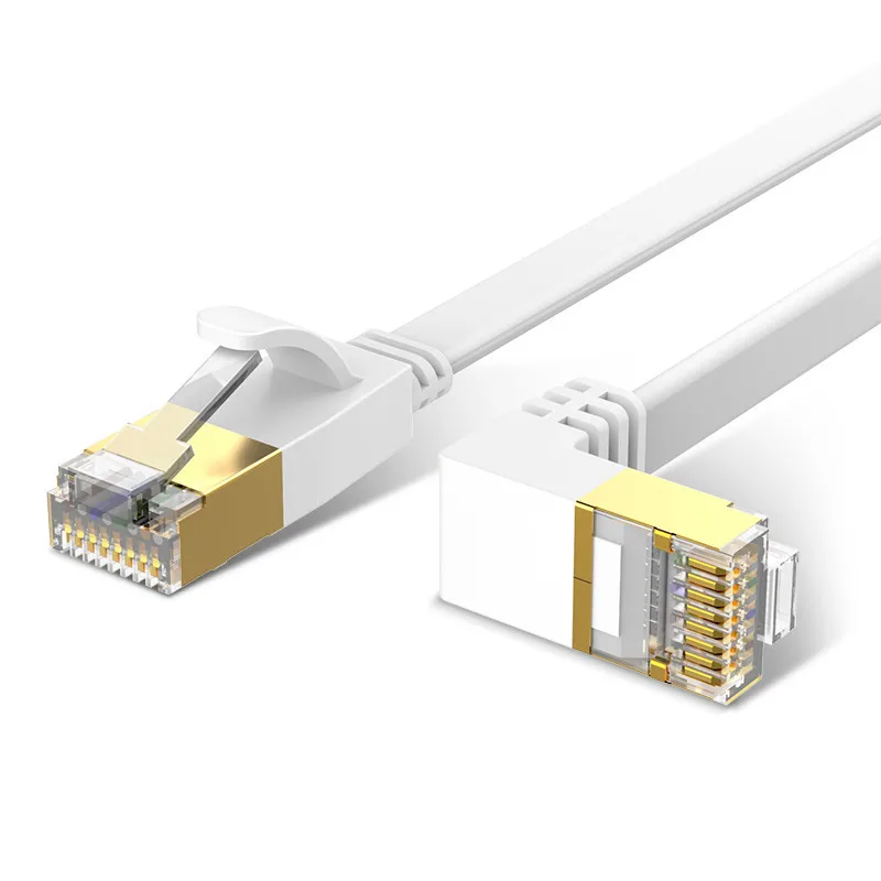 Cable Ethernet Cat6 ultradelgado Cable de conexión de red UTP con ángulo izquierdo hacia arriba y hacia abajo Cat 6 (categoría 6) 0,5 m/1 m/1,5 m/2 m/3 m/5 m Blanco
