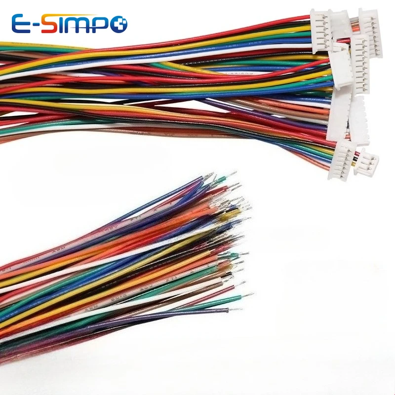 10 Uds JST MX1.25mm conector de Cable de un solo/doble cabezal 2/3/4/5/6/7/8/9/10/12 enchufe de paso 10/20/30CM de longitud 28AWG conector de Cable