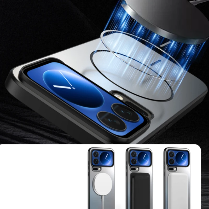 Magsafe-funda de teléfono magnética sin cables con revestimiento de Color sólido, a prueba de golpes, para Xiaomi 17 Pro Max 15 14 T Pro Ultra, contraportada - imagen 5