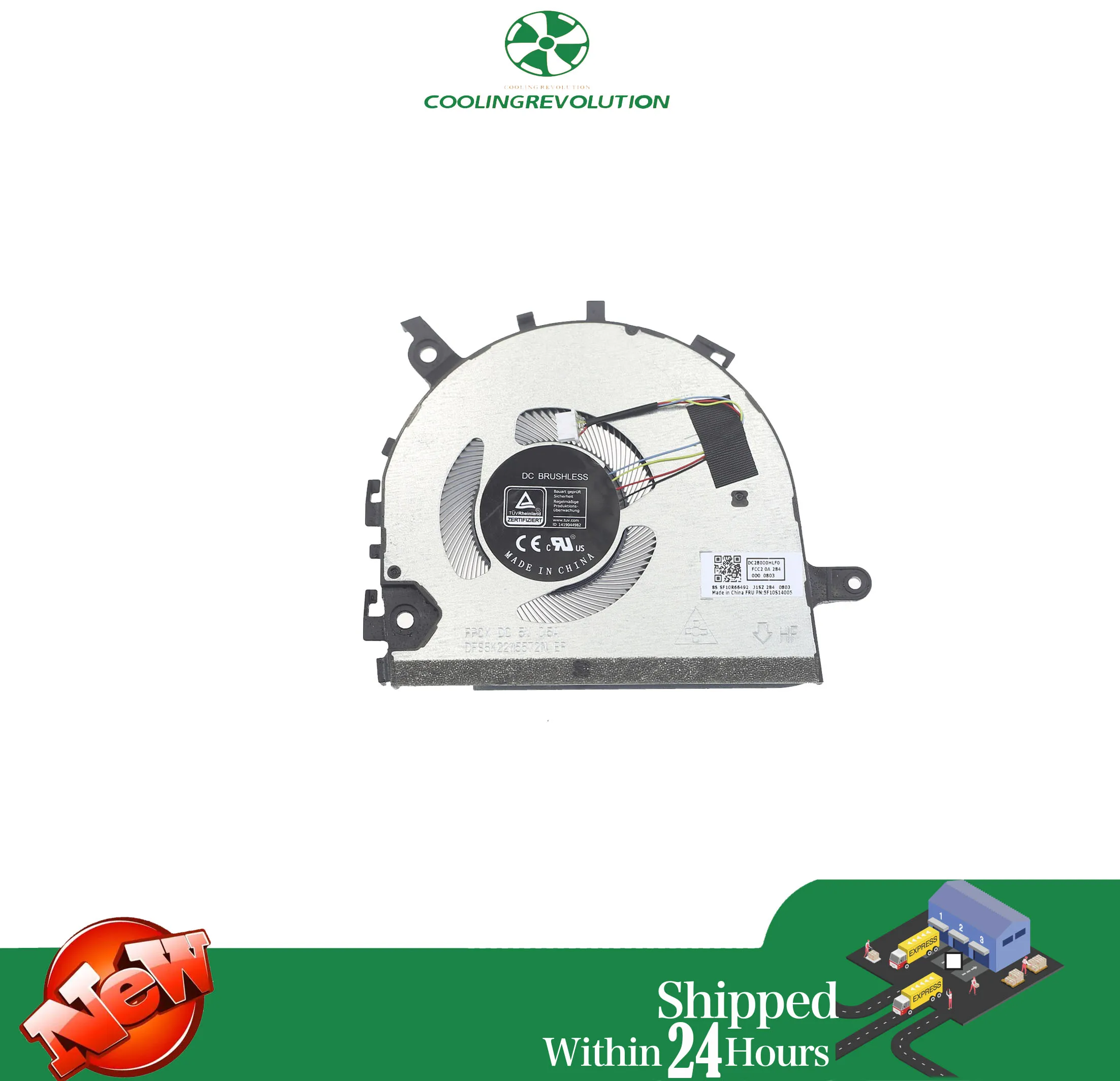 Ventilador de refrigeración de CPU para portátil DFS5K 22115572 N DC5V 0.5A 4 pines para Lenovo V14 G3 ABA 82TU V14 G3 IAP 82TS FRU 5F10S14005 - imagen 3