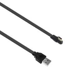 Cable USB C ángulo recto corto suave para carga y datos