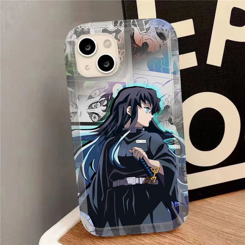 Funda de teléfono de Anime Demon Slayer para Xiaomi, POCO X6 Pro, 13T, 12T, 14, 13, 12x, 12S, 11 Lite, 10, 11i, X3, NFC, X4, GT, X5, F3, F4, F5, impresión - imagen 3