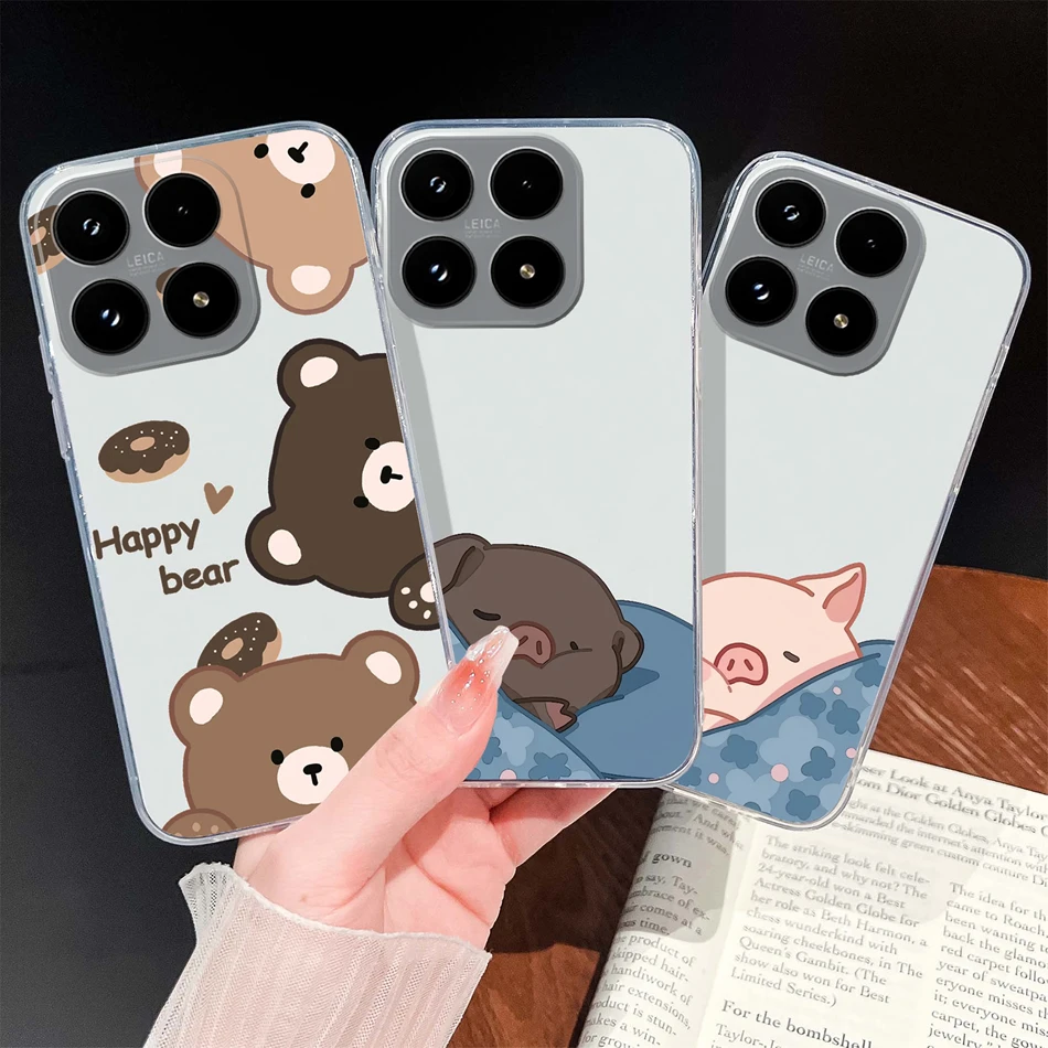 Para Xiaomi 17 Pro Max Funda de teléfono Navidad Milu ciervos patrones suave TPU transparente Funda de silicona para Xiaomi17 carcasa ligera - imagen 4