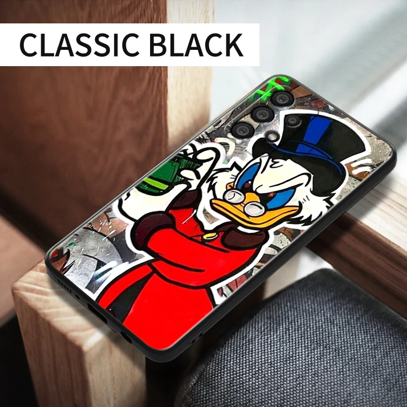 McDuck Scrooge Cool para Samsung A55, A35, A25, A15, A14, A73, A53, A13, A05S, A03S, A02S, A71, A52, A32, funda suave negra para teléfono - imagen 5