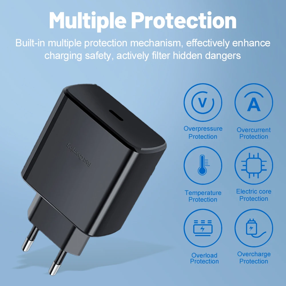 Cargador PD 45W para Samsung Galaxy S23 S22 Adaptador de teléfono móvil tipo C de alta velocidad de carga rápida para IPhone Xiaomi - imagen 4