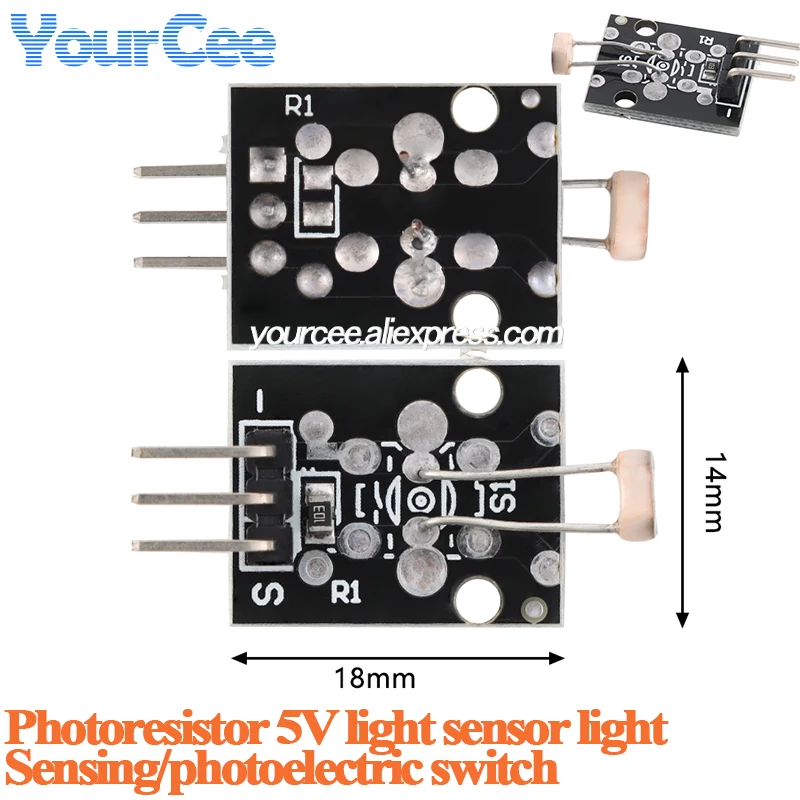 5 unids/pc RGB LED llama temperatura Humidlty sonido Metal táctil fotorresistor IR seguimiento zumbador codificador rotatorio Hall módulo magnético - imagen 2