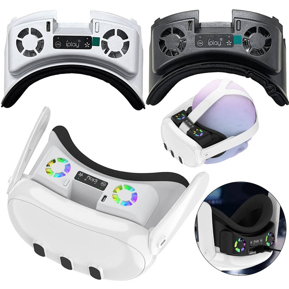 Ventilador de refrigeración para Meta Quest 3, cubierta facial con ventilación, circulación de aire, interfaz transpirable, accesorios de cubierta facial