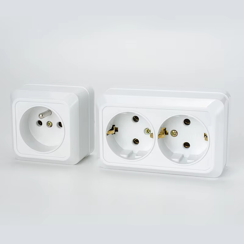 Toma de corriente de pared de montaje en superficie de estilo europeo para UE, Rusia, Ucrania, Kazajstán, 16A, 250V, estándar europeo Dual instalado directamente - imagen 4