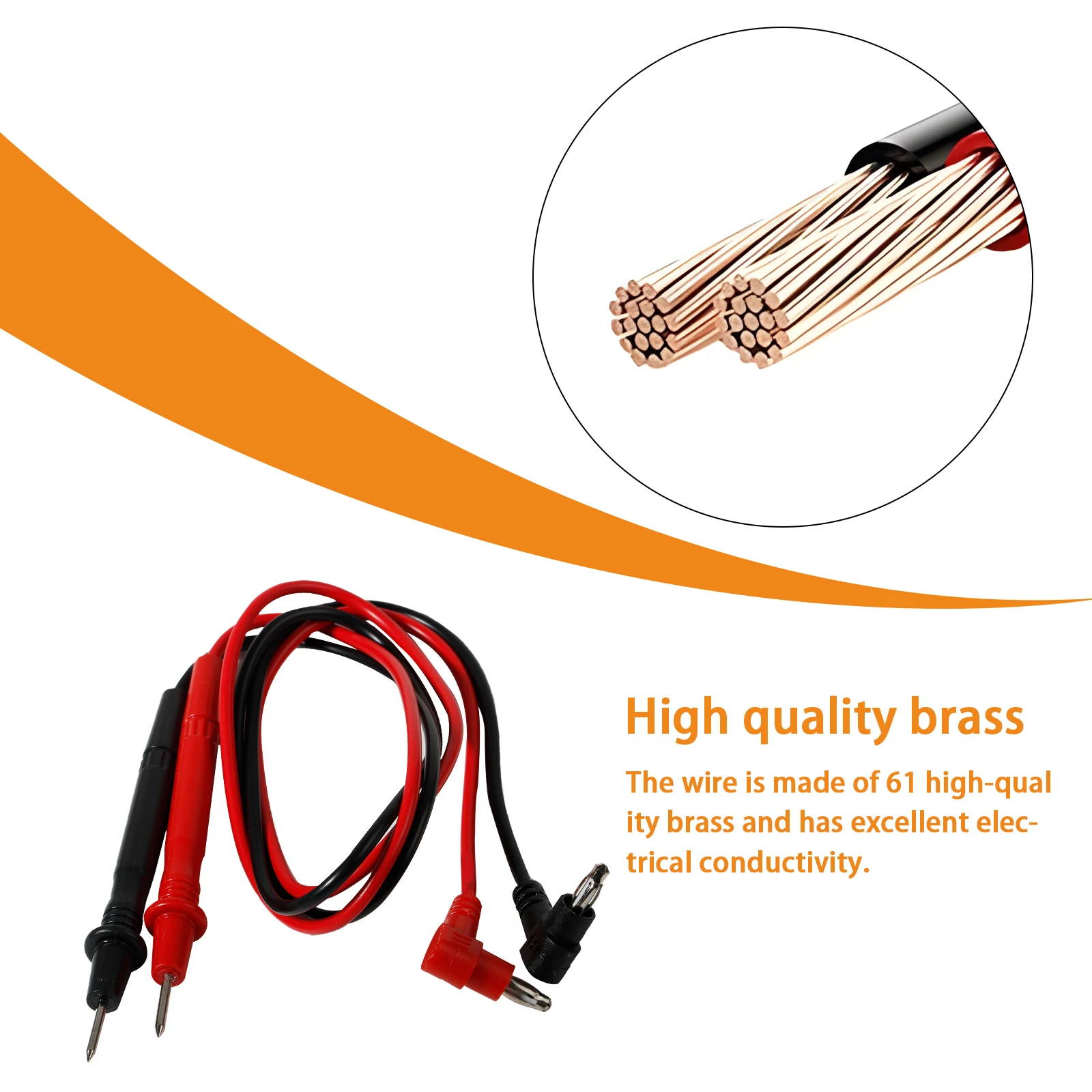 Cables de prueba para multímetro, cable universal con conector banana de cocodrilo y pinzas de cocodrilo - imagen 4