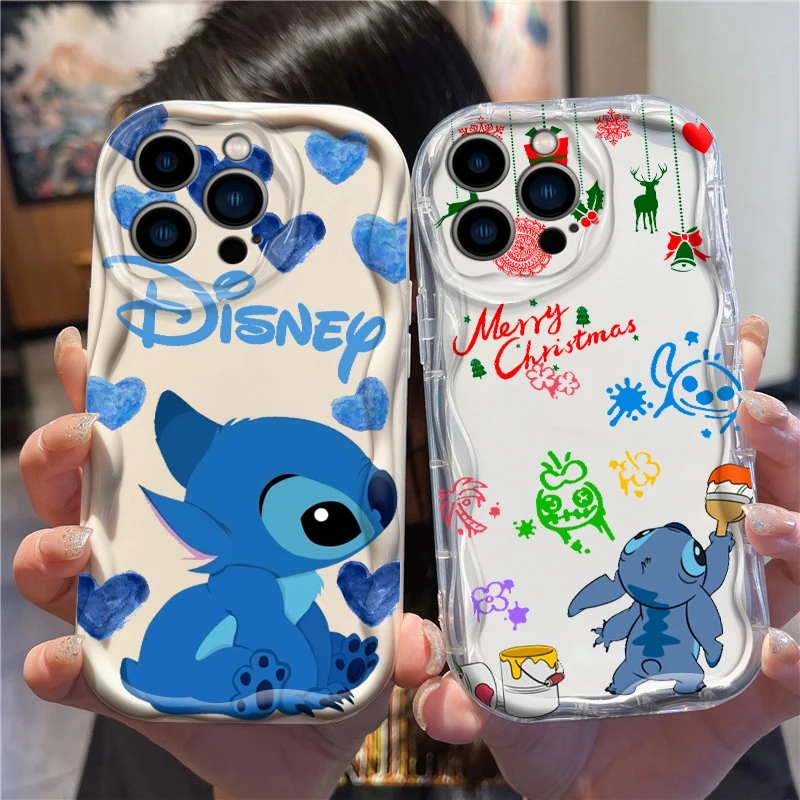 Stitch-funda de teléfono de dibujos animados para Apple, carcasa trasera de aceite, arte Popular, para iPhone 15, 14, 13, 12, 11, XS, XR, X Pro Max Plus
