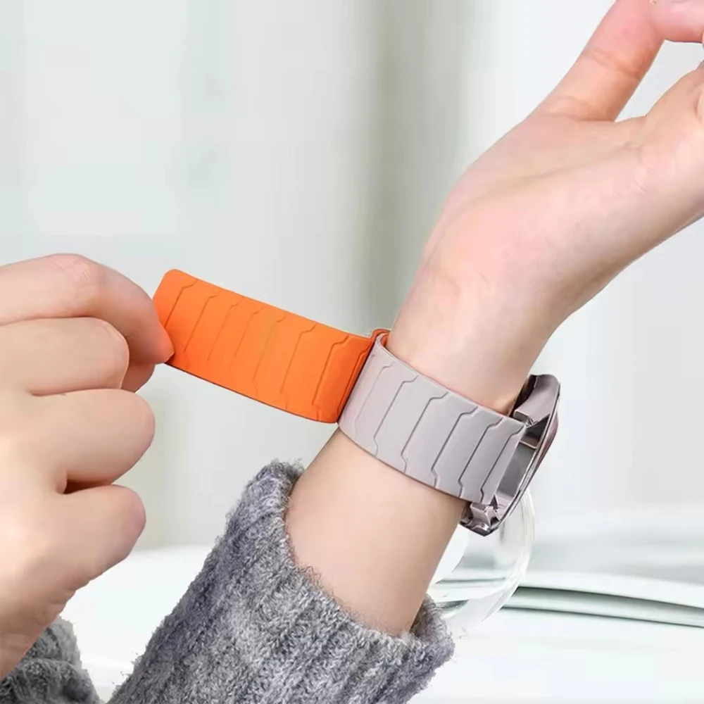 Pulsera magnética de silicona para Huawei WATCH Ultimate, correa de reloj de 20mm y 22mm para Huawei GT5/5 Pro GT 4 3 2 46mm, correa de repuesto - imagen 3