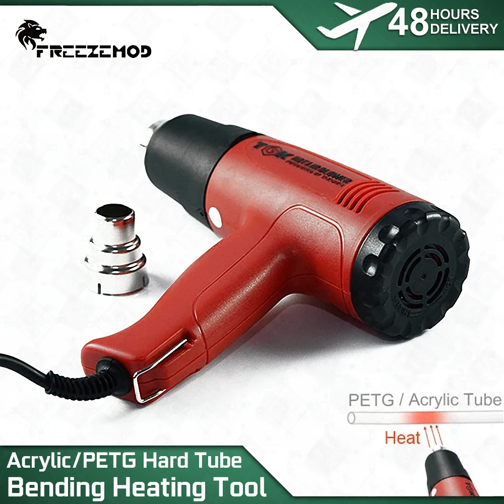 FREEZEMOD-Herramienta de calentamiento de tubos duros, secador de pelo caliente PETG/acrílico, máquina especial de calentamiento de flexión para PC, refrigeración líquida, 1800W