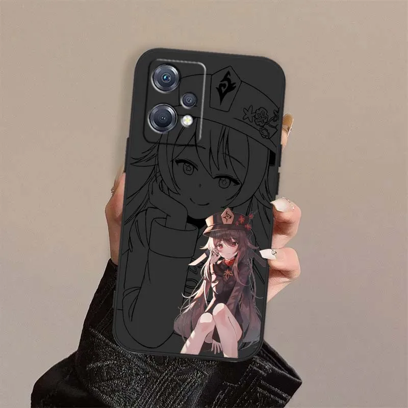 Hu Tao Chica de anime para OPPO Find K9X K9S K5 K13X K12X K12 K10 F31 F29 X6 X5 X3 X2 Pro Lite Neo Plus funda de teléfono - imagen 4