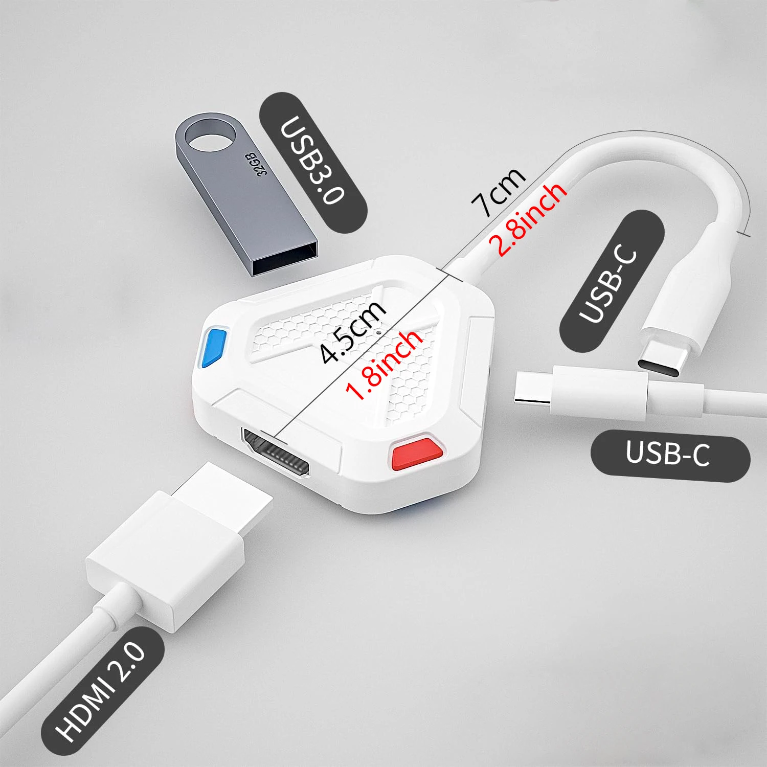 Base de interruptor portátil para interruptor/interruptor OLED Reemplazo de base de interruptor, adaptador de interruptor USB C a HD con HD2.0, USB 3.0 - imagen 5