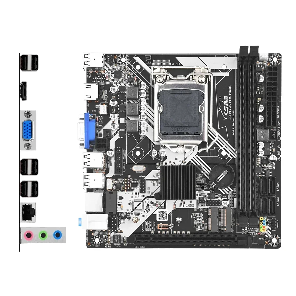 Kit de placa base H61S con procesador I5 3570, LGA1155, 2x8GB, 16GB, DDR3, memoria RAM de PC, tarjeta madre de escritorio ITX con NVME M.2 - imagen 4
