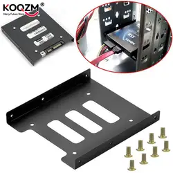 Soporte adaptador para SSD HDD de 2,5 a 3,5 pulgadas, Kit de montaje de Metal, soporte para disco duro, bandeja para SSD para PC de escritorio