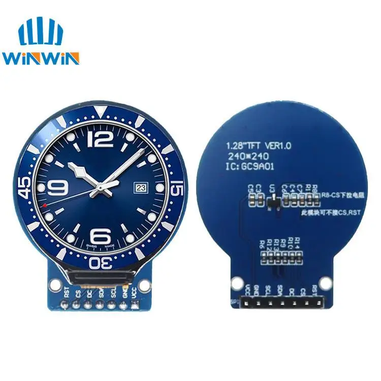 Módulo de pantalla TFT LCD de 1,28 pulgadas, controlador RGB redondo de 240x240, GC9A01, interfaz SPI de 4 cables, PCB de 240x240 para Arduino - imagen 2