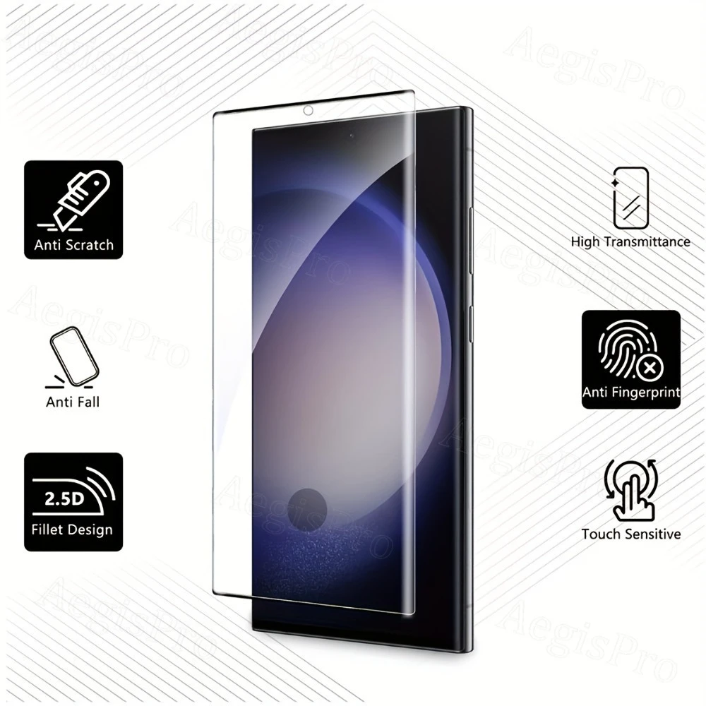 Paquete de 2 cristales templado Ultra HD para Samsung Galaxy S25 Ultra/S21/S22/S23+/S24 Ultra dureza 9H, vidrio S26 Ultra resistente a los arañazos - imagen 3