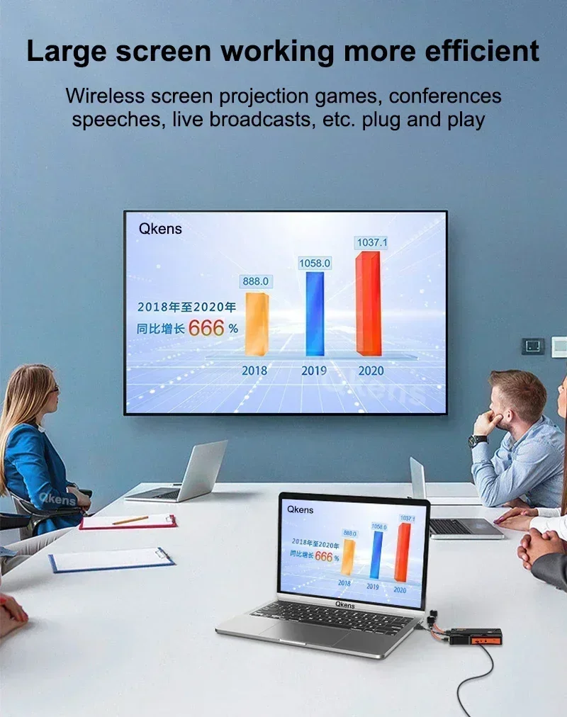 Extensor inalámbrico Dual 5,8 Ghz 300M transmisor y receptor de vídeo inalámbrico 400m extensor HDMI para transmisión de cámara portátil PC a TV - imagen 5