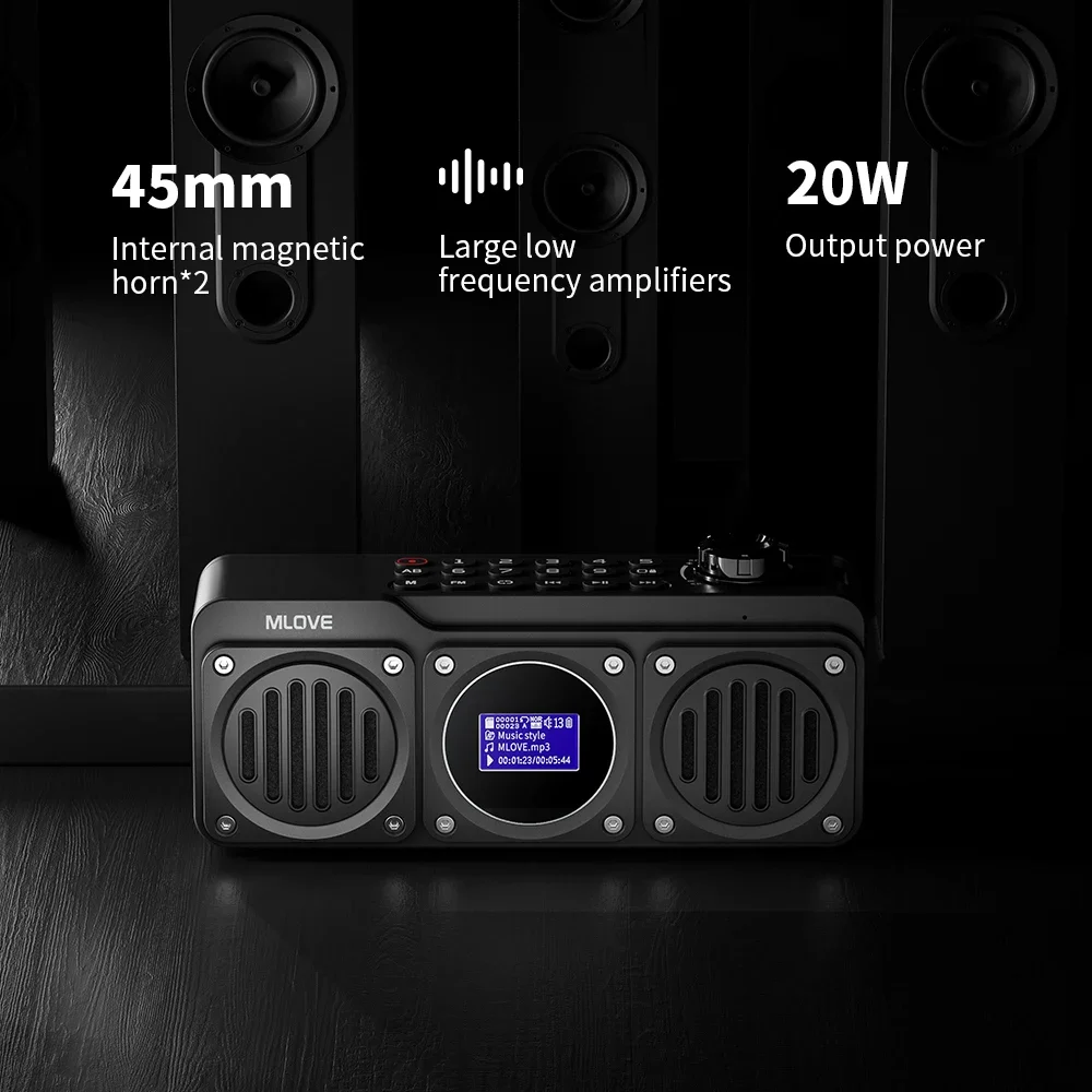 BV810 Altavoz Bluetooth portátil con Radio FM altavoz impermeable al aire libre pantalla LCD HD llamada gratuita ranura para tarjeta Micro SD caja de sonido - imagen 3