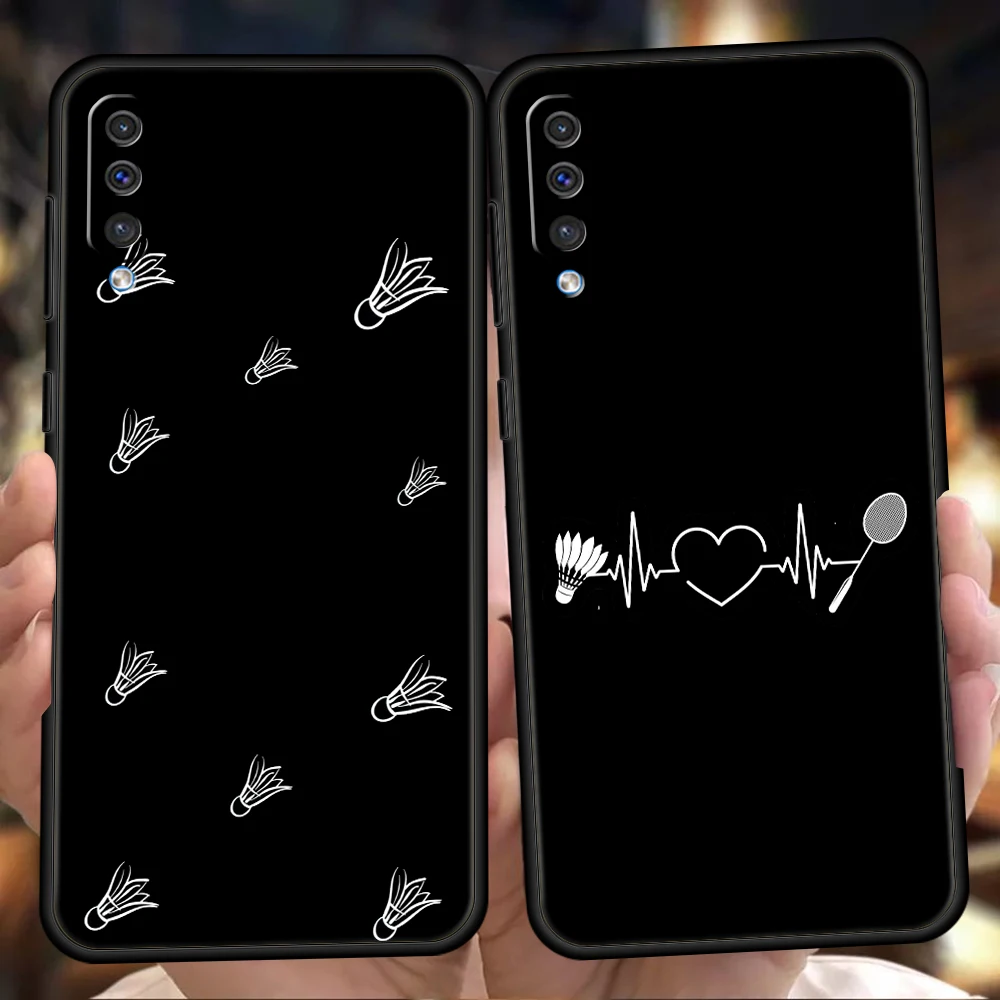 Funda de teléfono de bádminton para Samsung A56 A36 A26 A24 A16 A14 A12 A32 A50 A70 A20S A22 A30 A40 A34 A54 A42 A52 A04s A06 5G