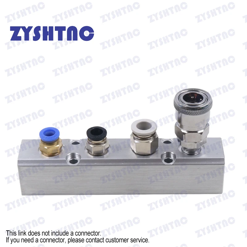Divisor de aluminio de 1/2 "pt, puerto de rosca 2, 3, 4, 5, 6, 7, 8, 9, 10 vías, conector distribuidor de colector de aire neumático 1/4 - imagen 3