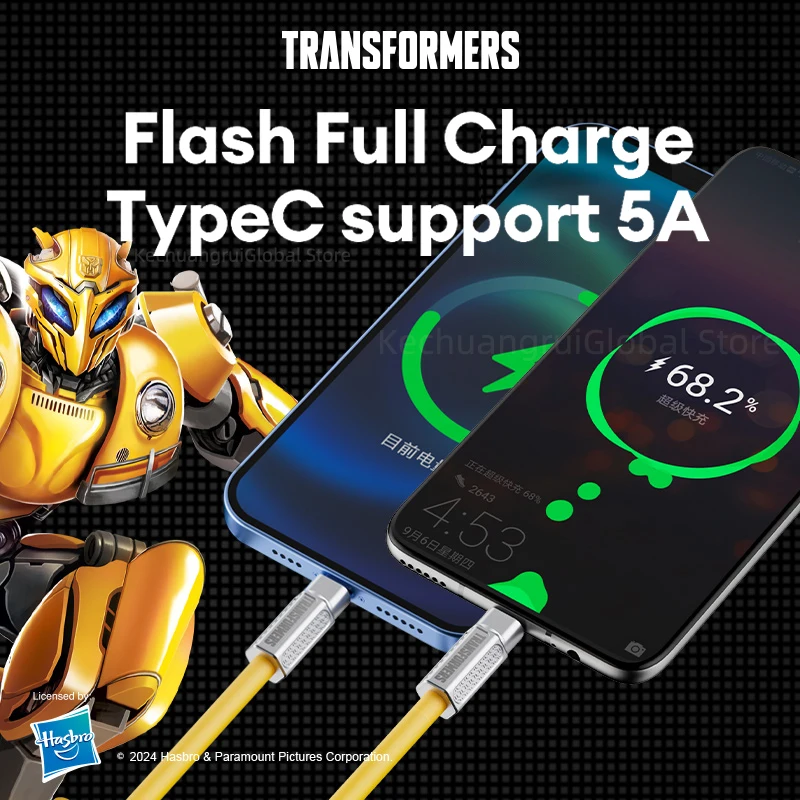 Transformador TF-A01 5A Cable de carga rápida tipo C Cable USB C a tipo C Cable de fecha para Huawei Samsung Xiaomi iPhone Cable de 1,5 M - imagen 3