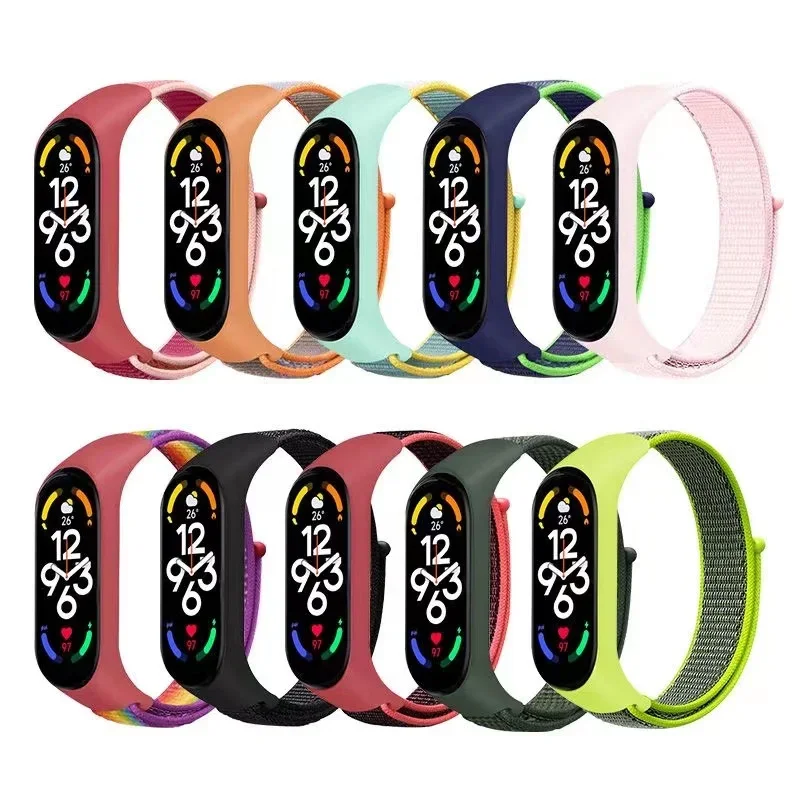Correa de nailon para xiaomi mi band 7 6, pulsera de reloj, pulsera Miband, pulsera, correa Mi band 8 7 6 5 4 3 - imagen 3