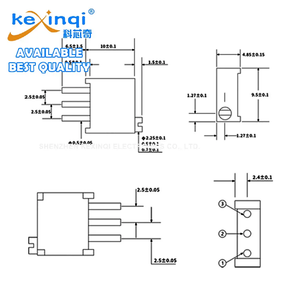 (10 uds) potenciómetro recortador Trimpot de 3296W 50R 100R 200R 500R 1k 2k 5k 10k 20k 50k 100k 200k 500k 1M 2M Ohm resistencia - imagen 5