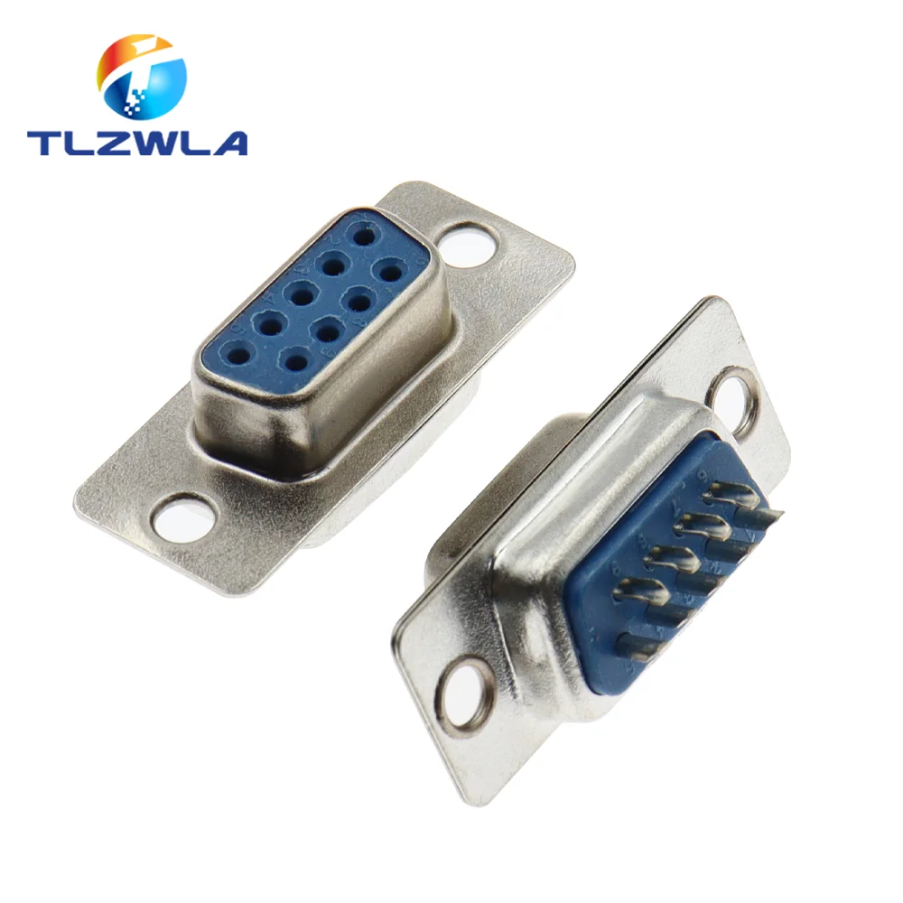 10 Uds RS232 DB9 conector Serial VGA 9 pines hembra 2 filas tipo soldadura enchufe D-SUB conector macho - imagen 3