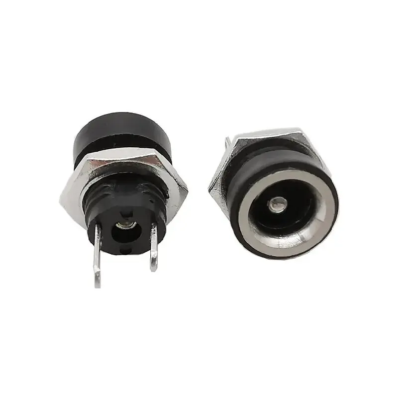 Conector de toma de corriente CC, adaptador de montaje en Panel hembra de 2 pines, 5,5x2,1mm, 5,5x2,1mm, DC022B, 50 unidades por lote - imagen 5