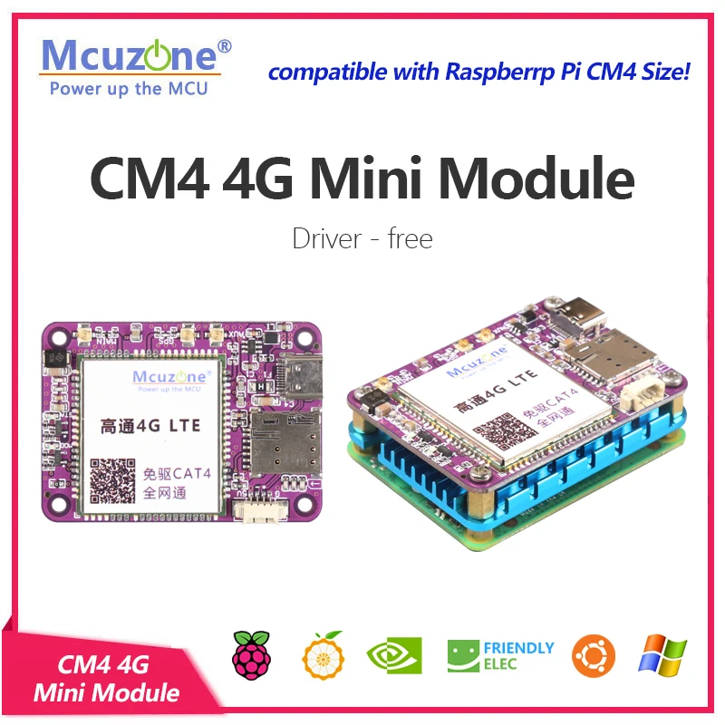MINI módulo CM4 4 4G CAT4 sin controlador, plug & play, USB-C o 1,25, interfaz de 4 pines, raspberry Pi ,orangePi ,Jetson nano,Ubuntu,linux - imagen 2