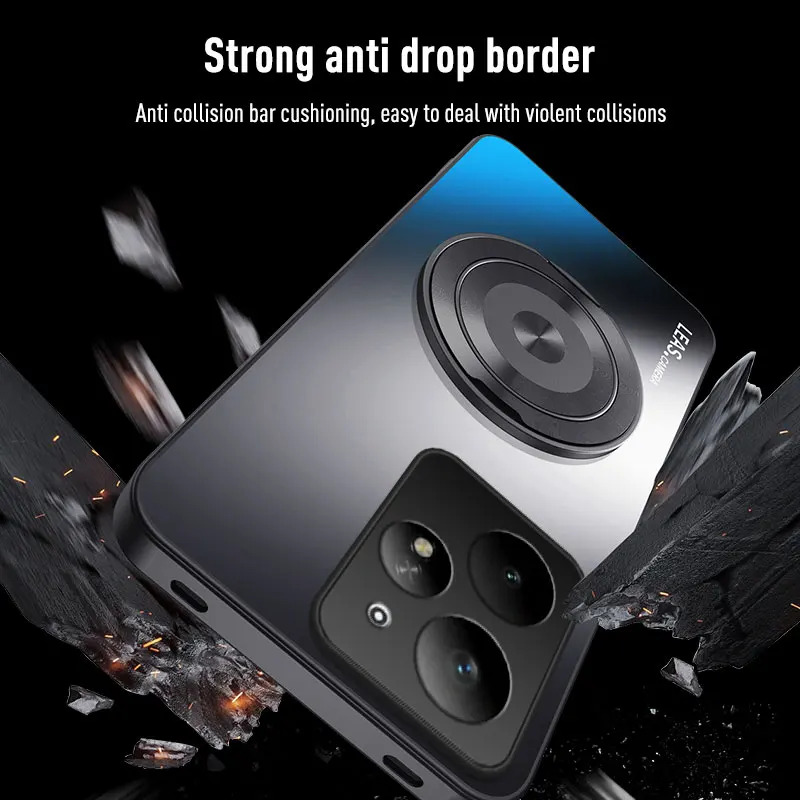 Funda con soporte magnético para Realme Neo7 Turbo, nueva sensación de piel mate, protección de lente AG, cubierta dura trasera para teléfono Realme Neo7 Turbo - imagen 5