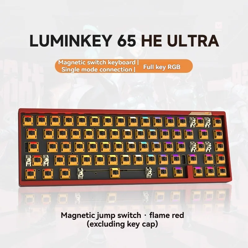 LUMINKEY65 HE Ultra Kit de teclado interruptor magnético modo único personalizado RGB Teclado mecánico para juegos Kit de carcasa de aluminio regalo - imagen 2