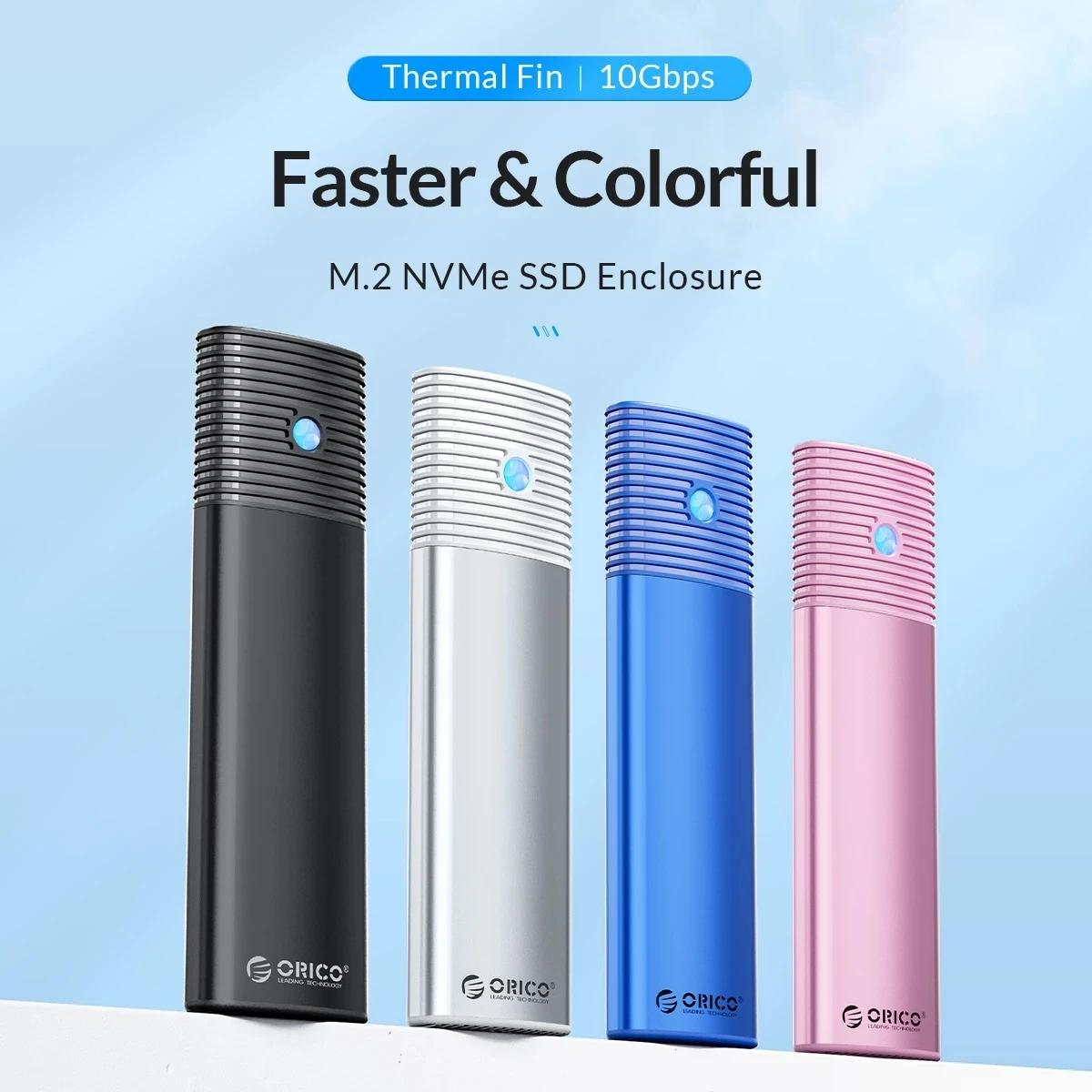 ORICO M2 SSD carcasa NVME SATA SSD M.2 a USB tipo C 3,1 adaptador SSD para NVME PCIE NGFF SATA SSD caja de disco M.2 SSD - imagen 4