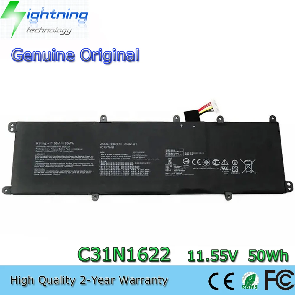 C31N1622 11,55 V 50Wh batería del ordenador portátil para Asus Zenbook UX3430UA UX530UQ UX530UX UX430UA 31CP5/70/81 etc.