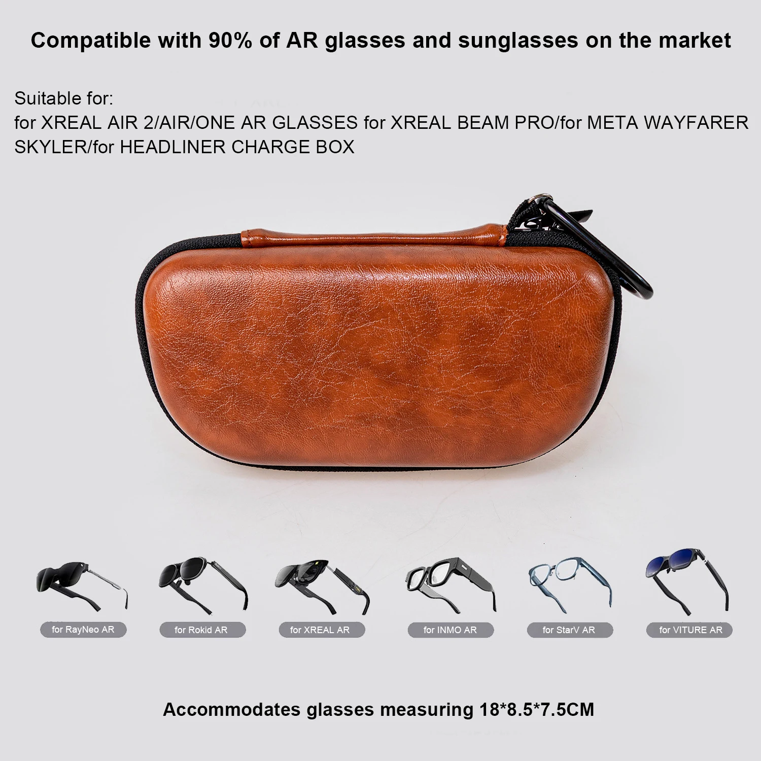 Bolsa de almacenamiento para XREAL Air 2/Air/XREAL One Pro, para Meta, para Rokid, para INMO, para STARV, para RayNeo Smart AR Glasses Bag - imagen 4