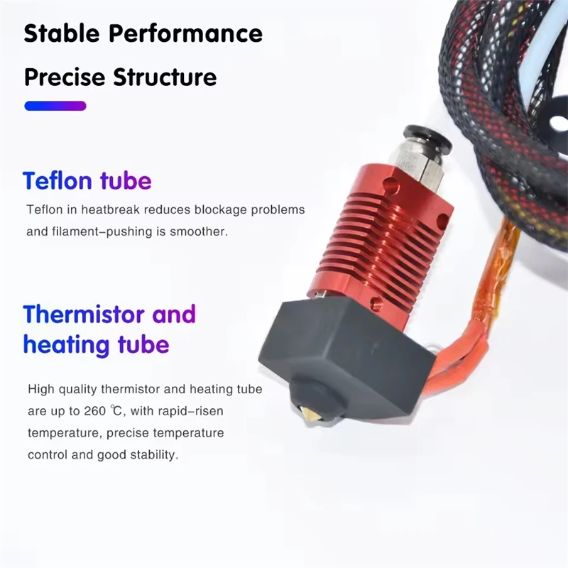 Piezas de impresora 3D para Ender 3 Hotend 12V 24V Kit de ventilador de refrigeración extrusora MK8 de montaje completo para Ender3 CR10 Ender5 Ender3 V2 - imagen 5