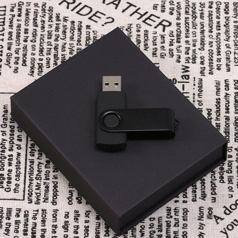 Pendrive USB 3.0 Personalizado Negro Logo - imagen 3