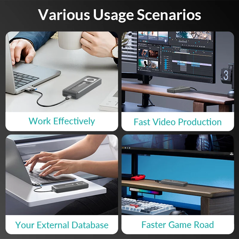 Yottamaster-carcasa para disco duro externo, carcasa para SSD, USB4, NVMe, 40gbps, Compatible con Thunderbolt 3/4, tipo C, NVMe, PCIE, 8TB - imagen 3
