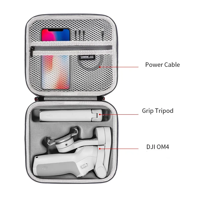 Bolsa de hombro portátil, carcasa protectora impermeable para DJI Osmo Mobile SE/OM 4 SE/OM 4, cardán de mano, estuche de almacenamiento de PU - imagen 3