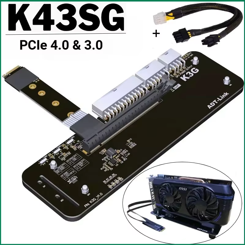 Dock eGPU M.2 NVMe a PCIe x16 – Gráfica Externa para Portátil