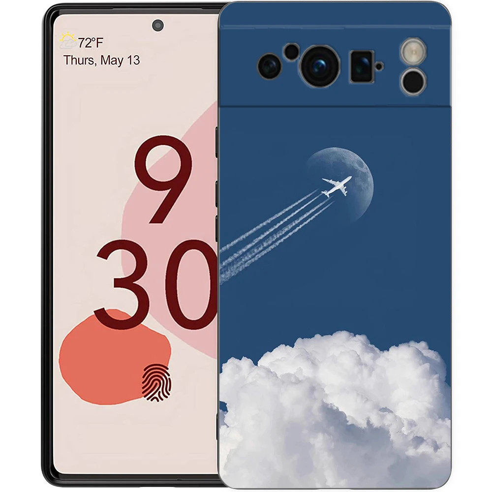 Para Google Pixel 10 Pro funda de teléfono Pixel 9 Pro XL TPU funda Pixel 8 Pro 9A 8A 7A 7 6A 6 Pro funda suave patrón de avión - imagen 4