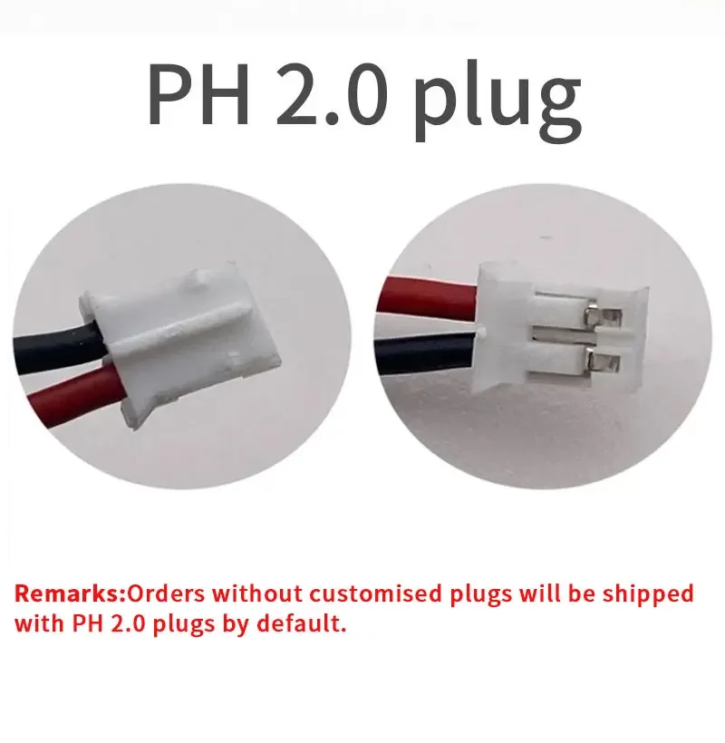 950mAh 102535 Batería Li Po de 3,7 V, paquete suave de baterías de polímero de litio, enchufe Ph2.0 para equipos de belleza, masajeador, juguetes, grabadora - imagen 2