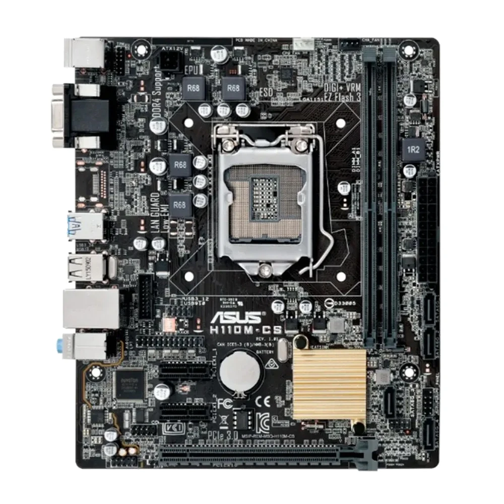 Placa base ASUS H110M-CS H110 LGA 1151 compatible con i7-6700/6700K i5-6500/7500 i3-6100/7100 CPU DDR4 PCIE 3,0 SATA 3 MATX - imagen 4