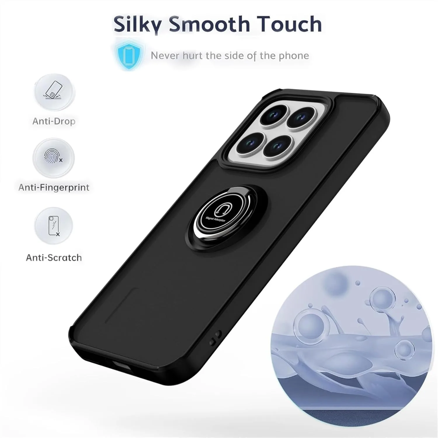 Armadura mate funda para Motorola Moto G56 G86 cubierta anillo soporte magnético a prueba de golpes Shell Coque Fundas - imagen 2