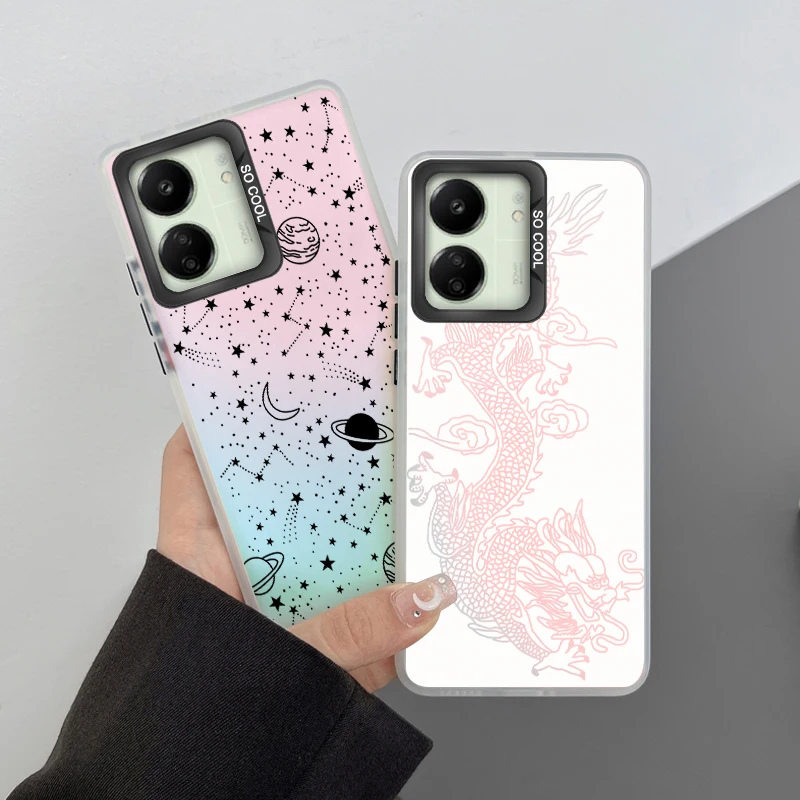 Funda de teléfono con corazón de amor para Xiaomi Poco C65, carcasa mate suave de TPU a prueba de golpes, carcasa trasera dura de PC para Poco C65 PocoC65 - imagen 4
