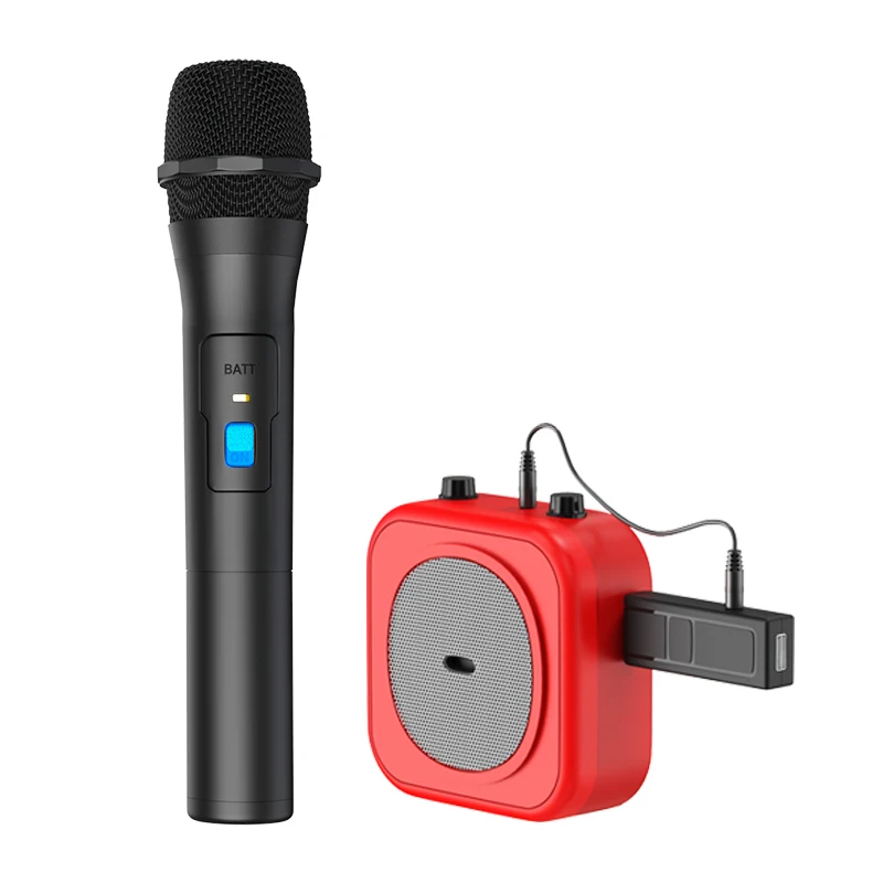 Kits de sistema con micrófono inalámbrico VHF, receptor USB, micrófono de Karaoke de mano, altavoz para fiesta en casa, micrófono para cantar, 1 par - imagen 5