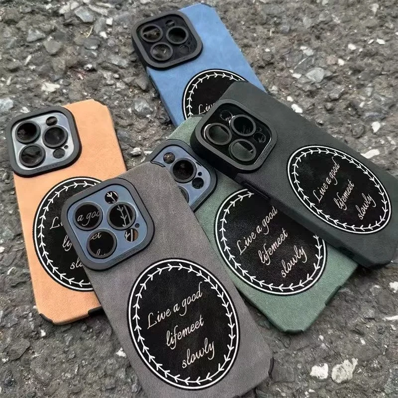 Funda de cuero para teléfono iPhone 16 Pro Max funda para iPhone 17 Air 16 11 12 13 14 15 16 Plus 16promax Funda de cuero suave 15Pro - imagen 5