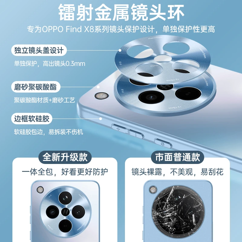 Funda mate para OPPO Find X8 Pro X7 Ultra sensación de piel a prueba de golpes protección de lente de Metal contraportada para OPPO Find X6 Pro Funda de parachoques - imagen 4